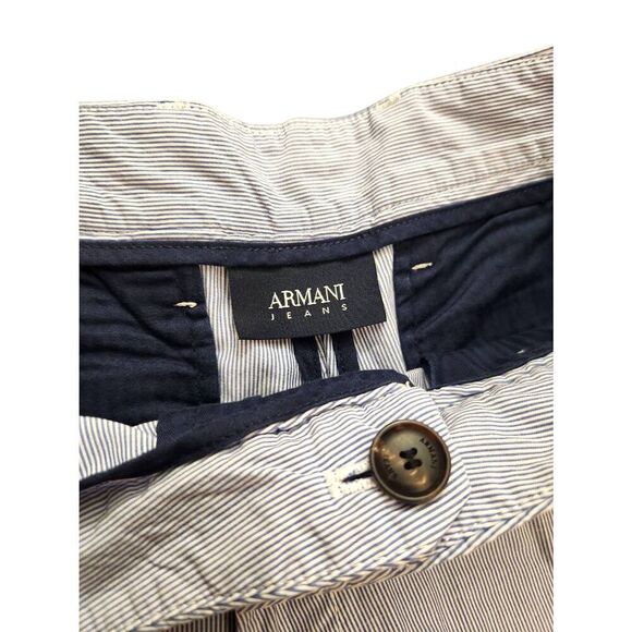 Armani Shorts Striped blue/white Mens 33x9 Cotton (Armani Jeans brand) - Picture 4 of 9